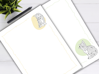 Digitales Briefpapier "Katzen" - zum Ausdrucken