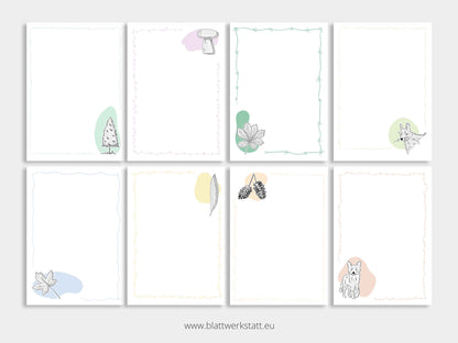 Digitales Briefpapier "Wald" - zum Downloaden
