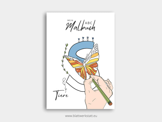 Digitales Malbuch "ABC der Tiere"