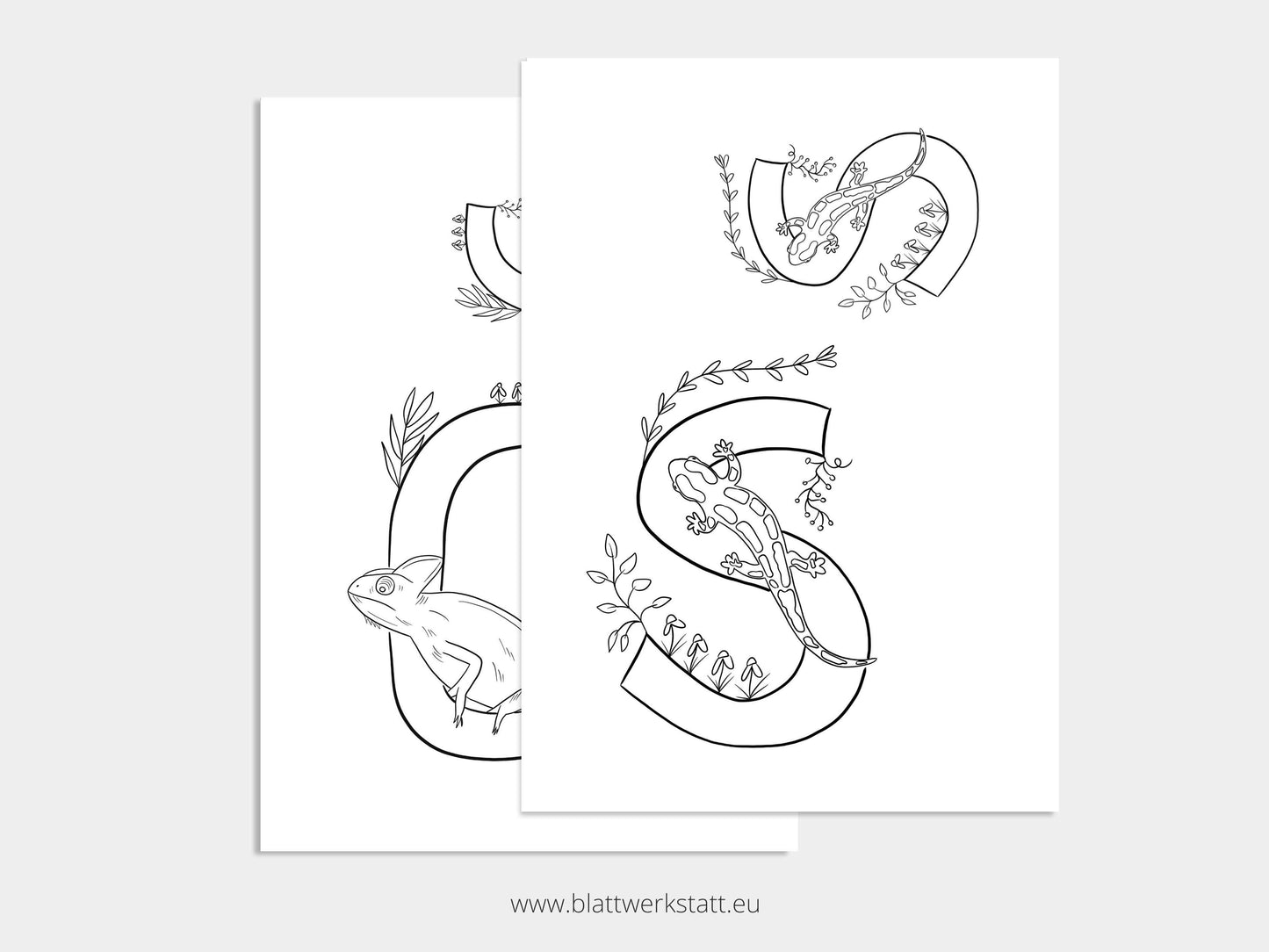 Digitales Malbuch "ABC der Tiere"