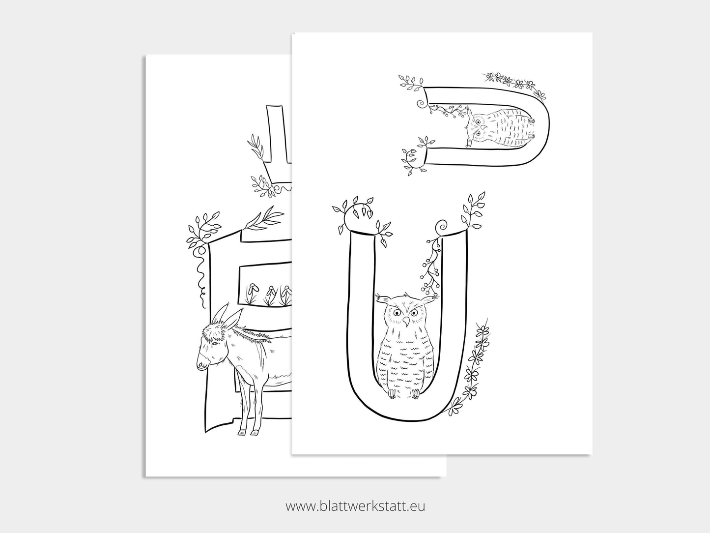 Digitales Malbuch "ABC der Tiere"