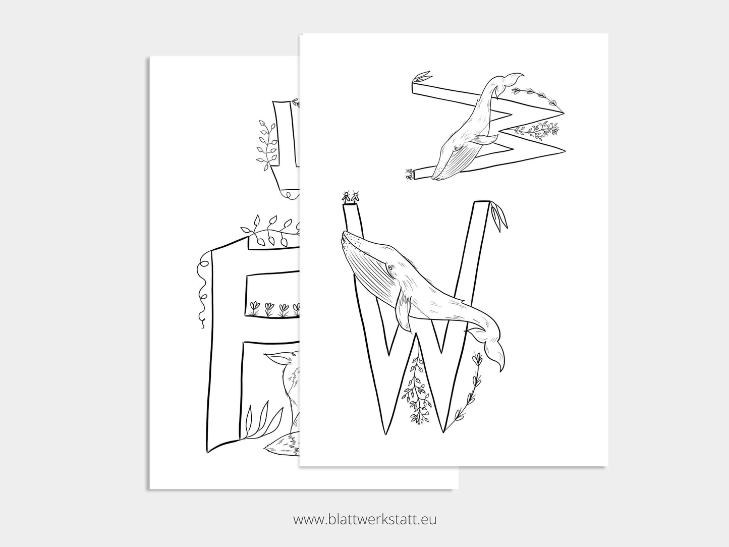 Digitales Malbuch "ABC der Tiere"