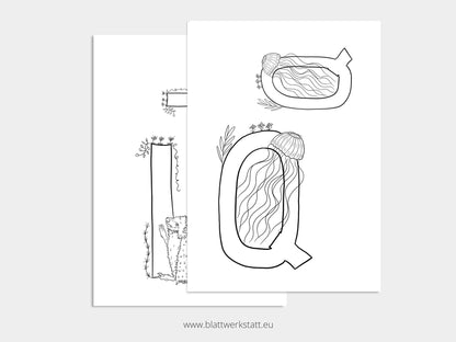 Digitales Malbuch "ABC der Tiere"