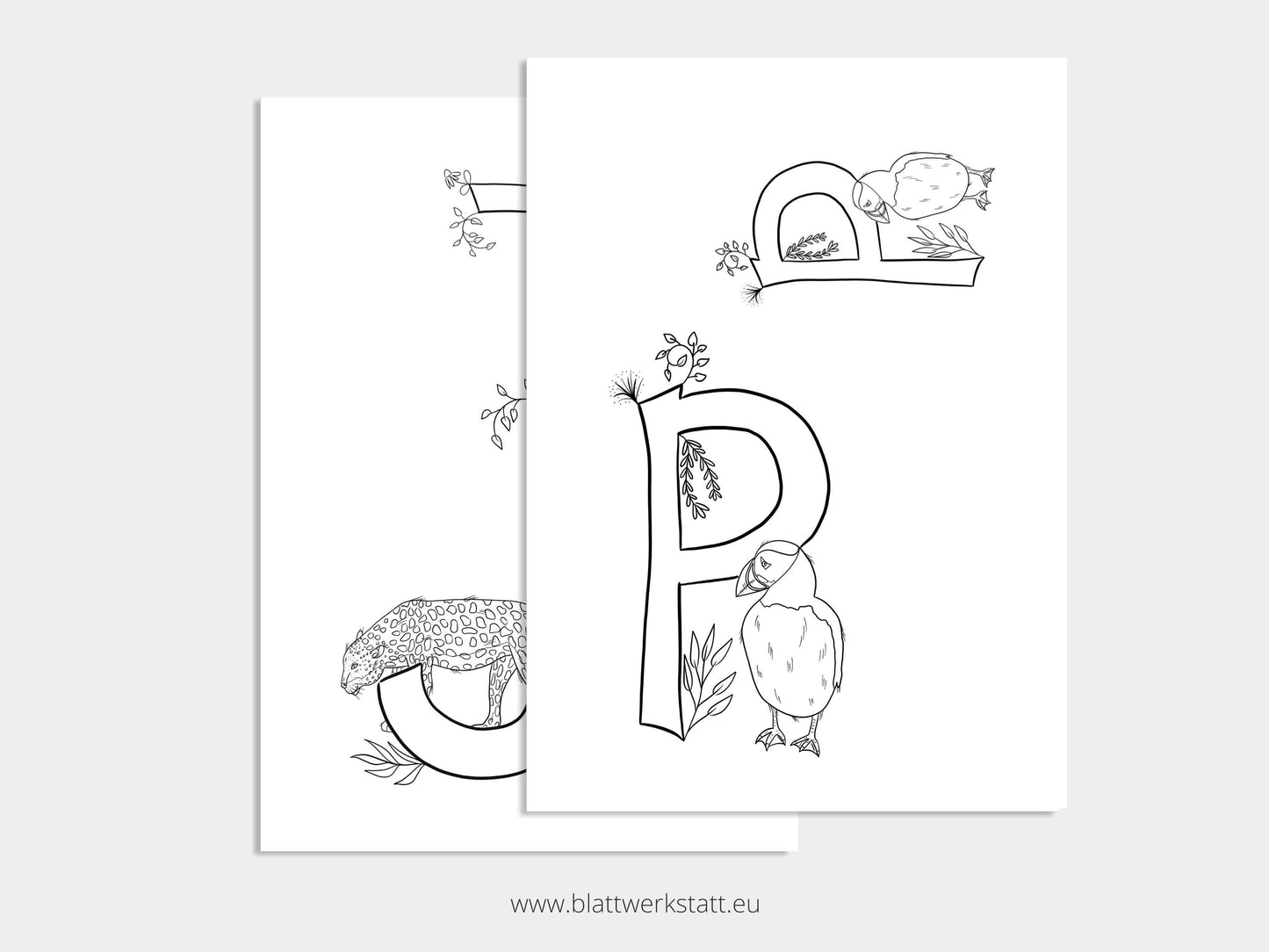 Digitales Malbuch "ABC der Tiere"