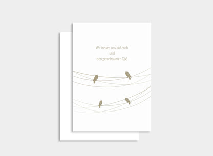 Digitale Einladung Hochzeit "Birds"