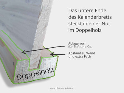 Brett für Wand Kalenderblätter