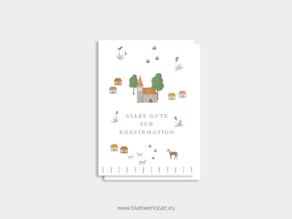 Klappkarte Konfirmation "naturverbunden"