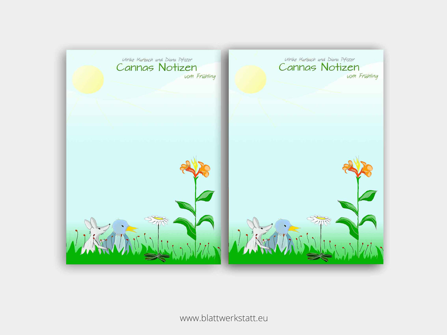 Notizblock A6 im 2er-Pack "Canna"