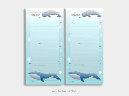 Notizblock lang im 2er-Pack "denkzettel"