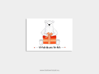 Postkarten-Set "Geschenkbären"