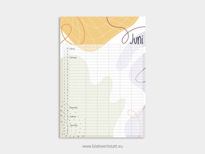 Wand Kalenderblätter "Farbwelten"