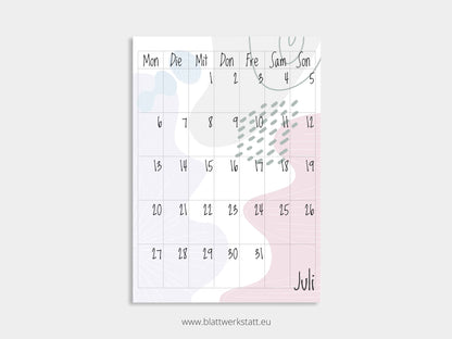 Wand Kalenderblätter "Farbwelten"