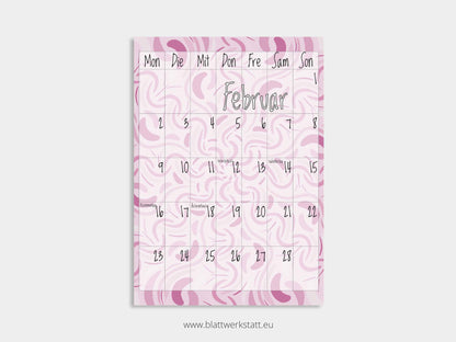 Wand Kalenderblätter "Rotation"